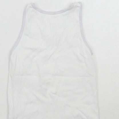 Nutmeg Boys White   Basic Tank Size 7-8 Years