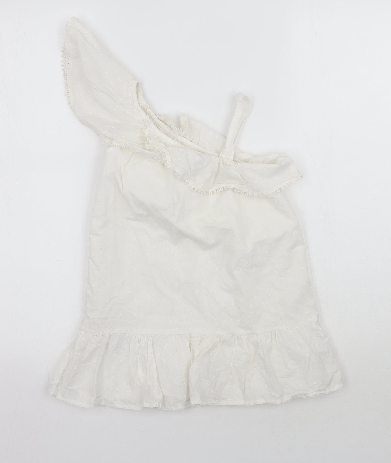 Marks and Spencer Girls White  Ramie A-Line  Size 4-5 Years