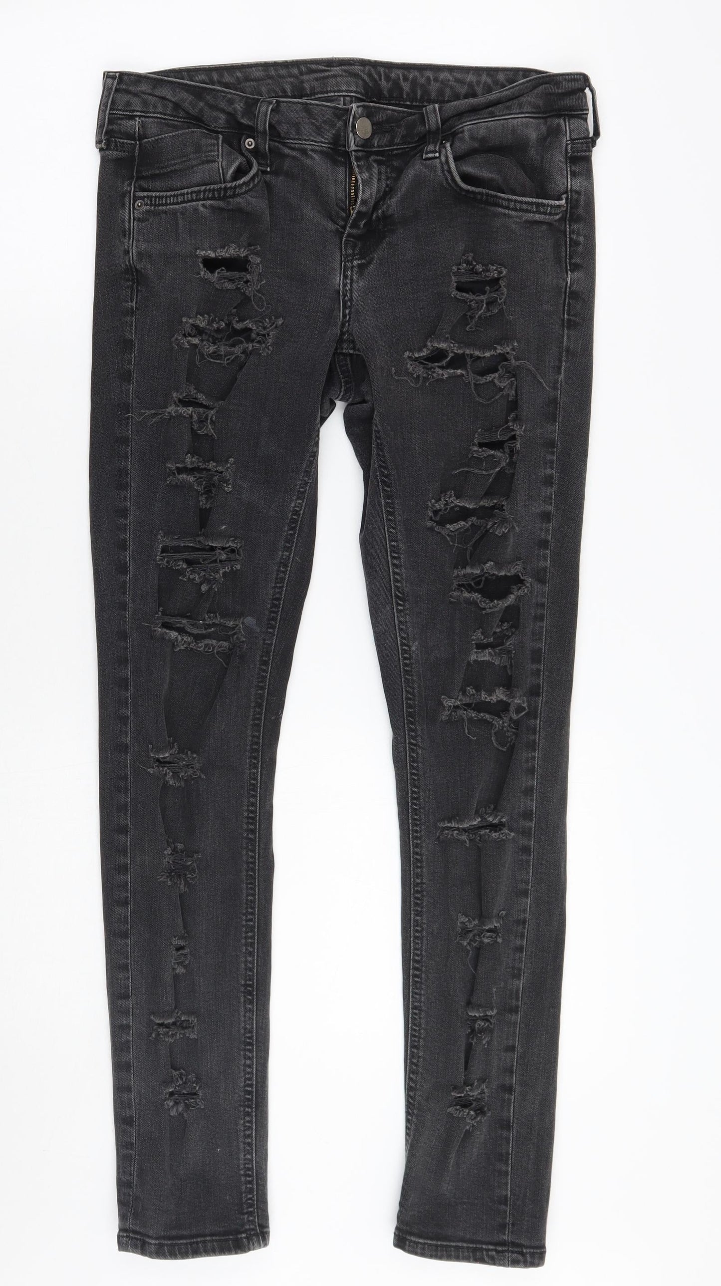 Denim co Womens Black   Skinny Jeans Size 12 L28 in
