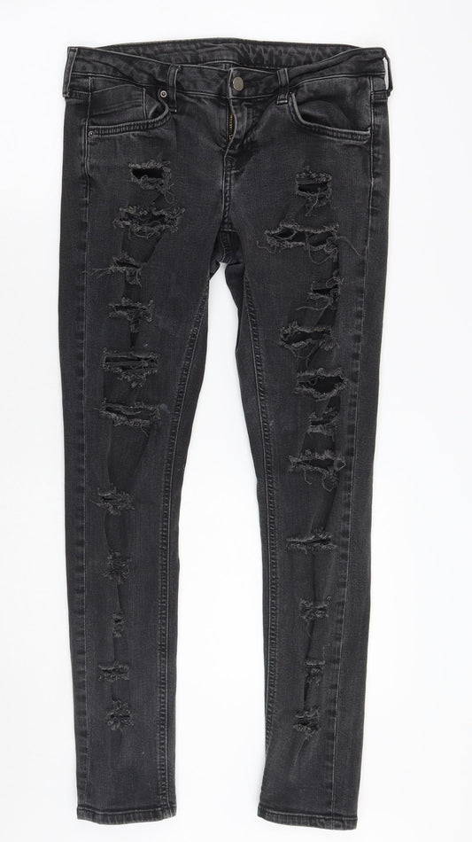 Denim co Womens Black   Skinny Jeans Size 12 L28 in