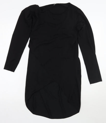 Womens UK Size 8 Zara Black Basic Blouse
