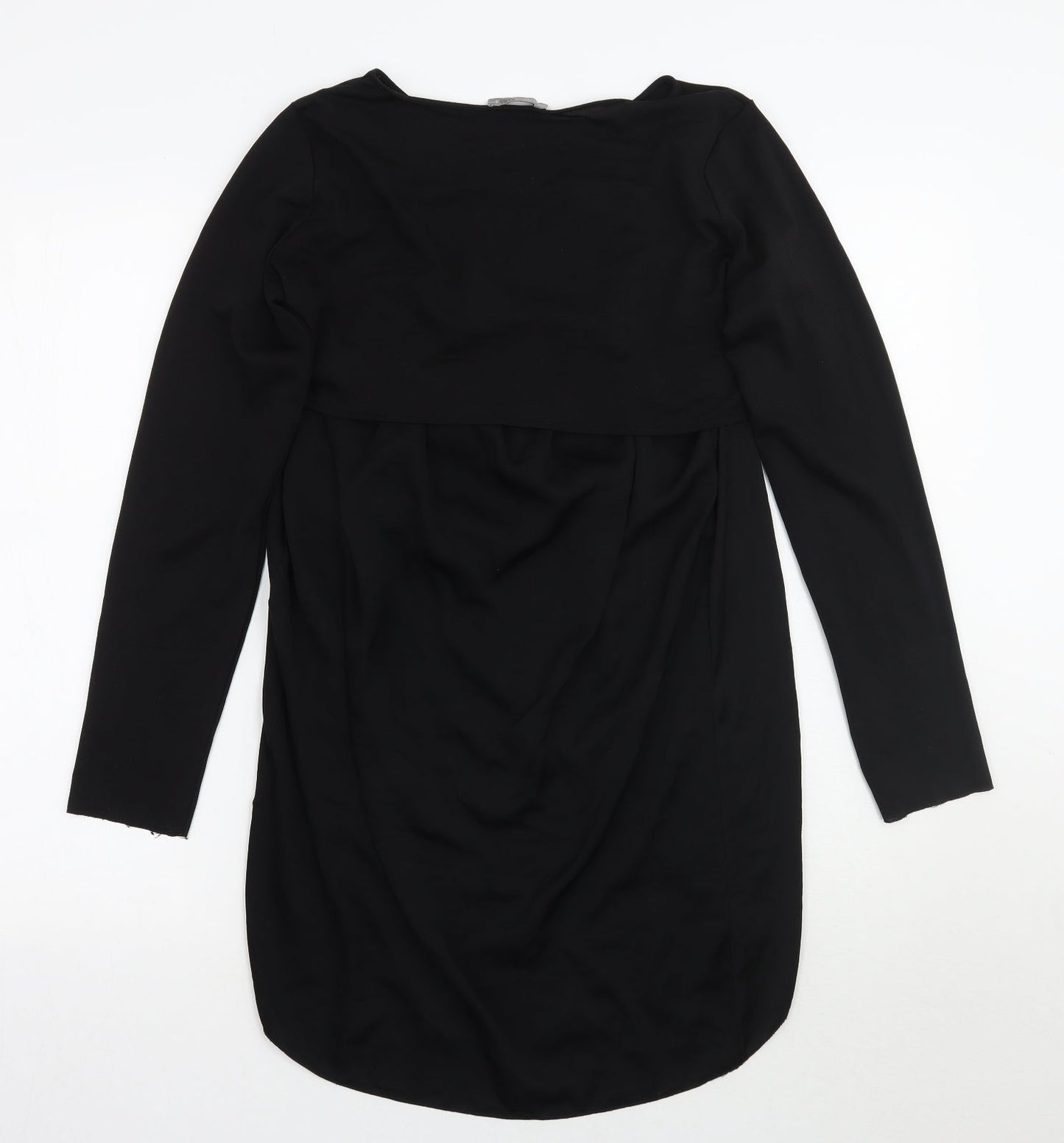Womens UK Size 8 Zara Black Basic Blouse