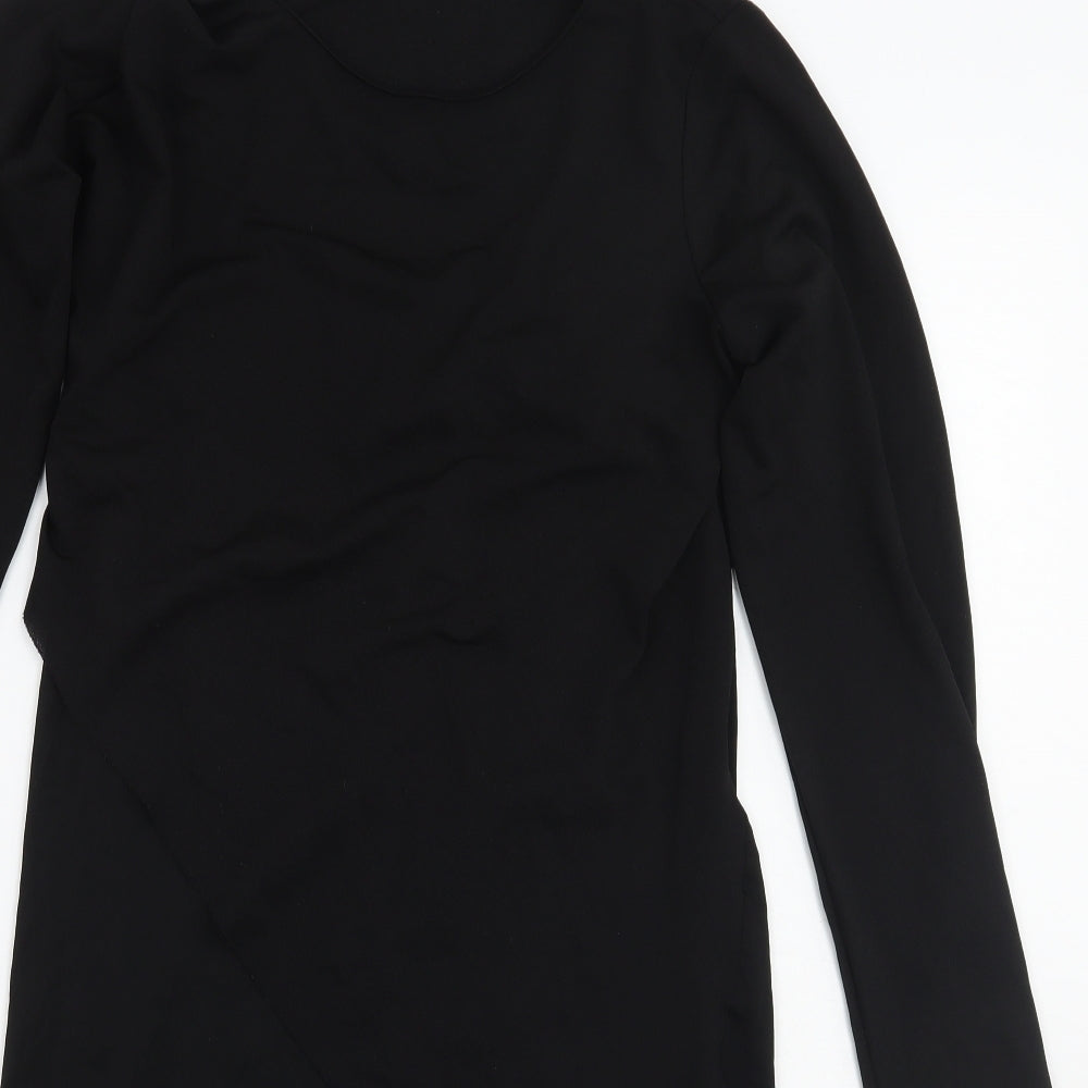 Womens UK Size 8 Zara Black Basic Blouse