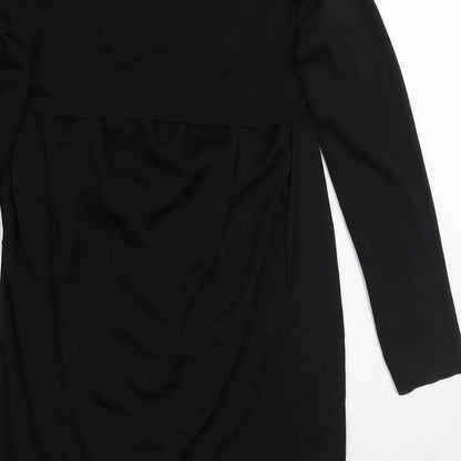 Womens UK Size 8 Zara Black Basic Blouse