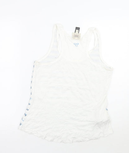 Womens UK Size L Mango White Basic Tank