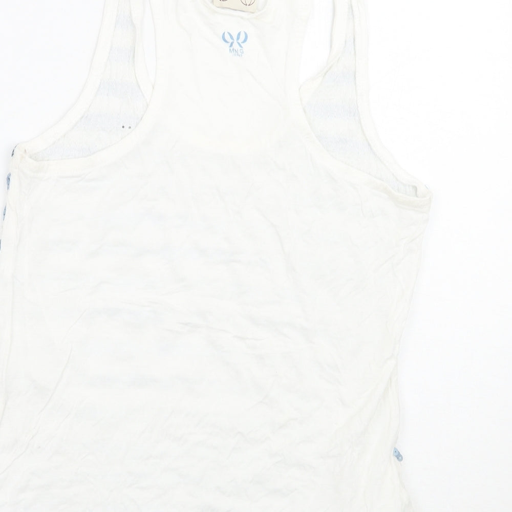 Womens UK Size L Mango White Basic Tank