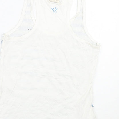 Womens UK Size L Mango White Basic Tank