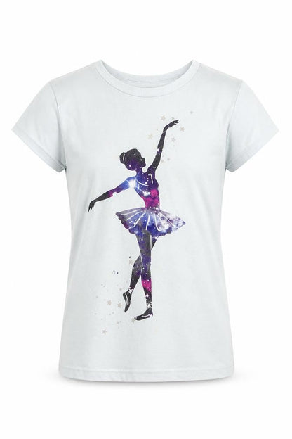 Front view of Gap girls’ blue rayon basic t-shirt, size M