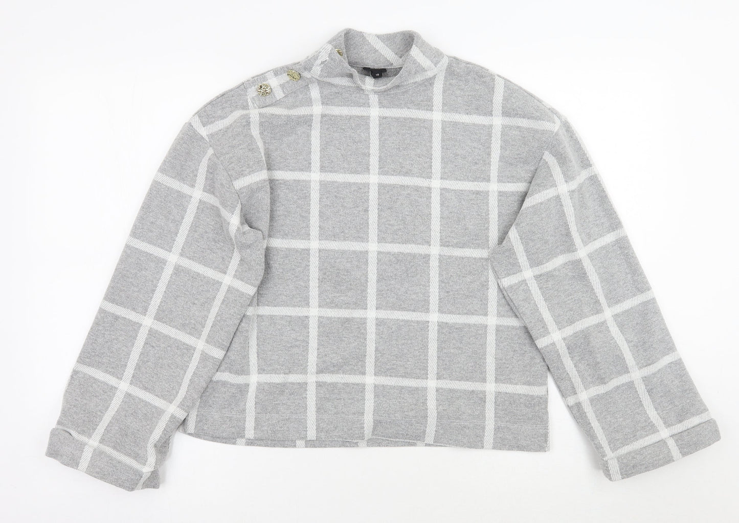 Womens UK Size 10 River Island Grey Pullover Jumper