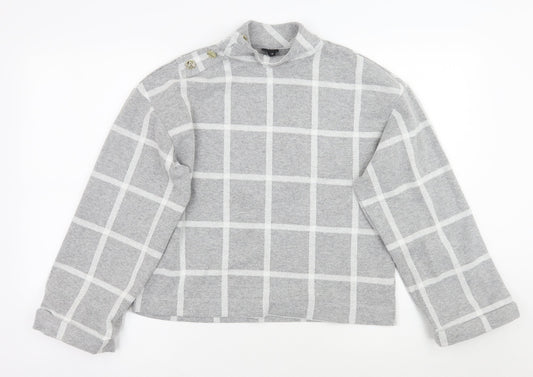 Womens UK Size 10 River Island Grey Pullover Jumper