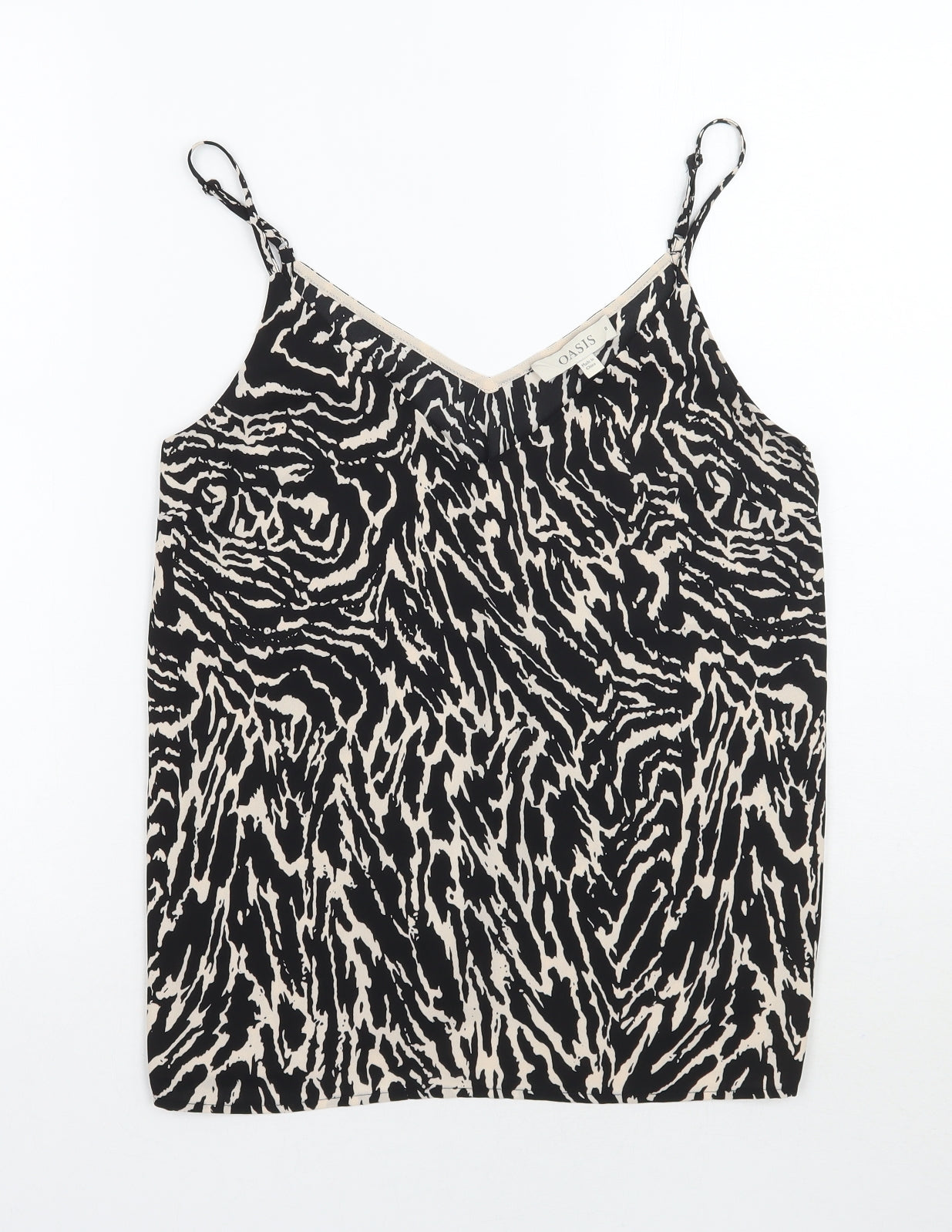 Womens UK Size 8 Oasis Beige Basic Tank