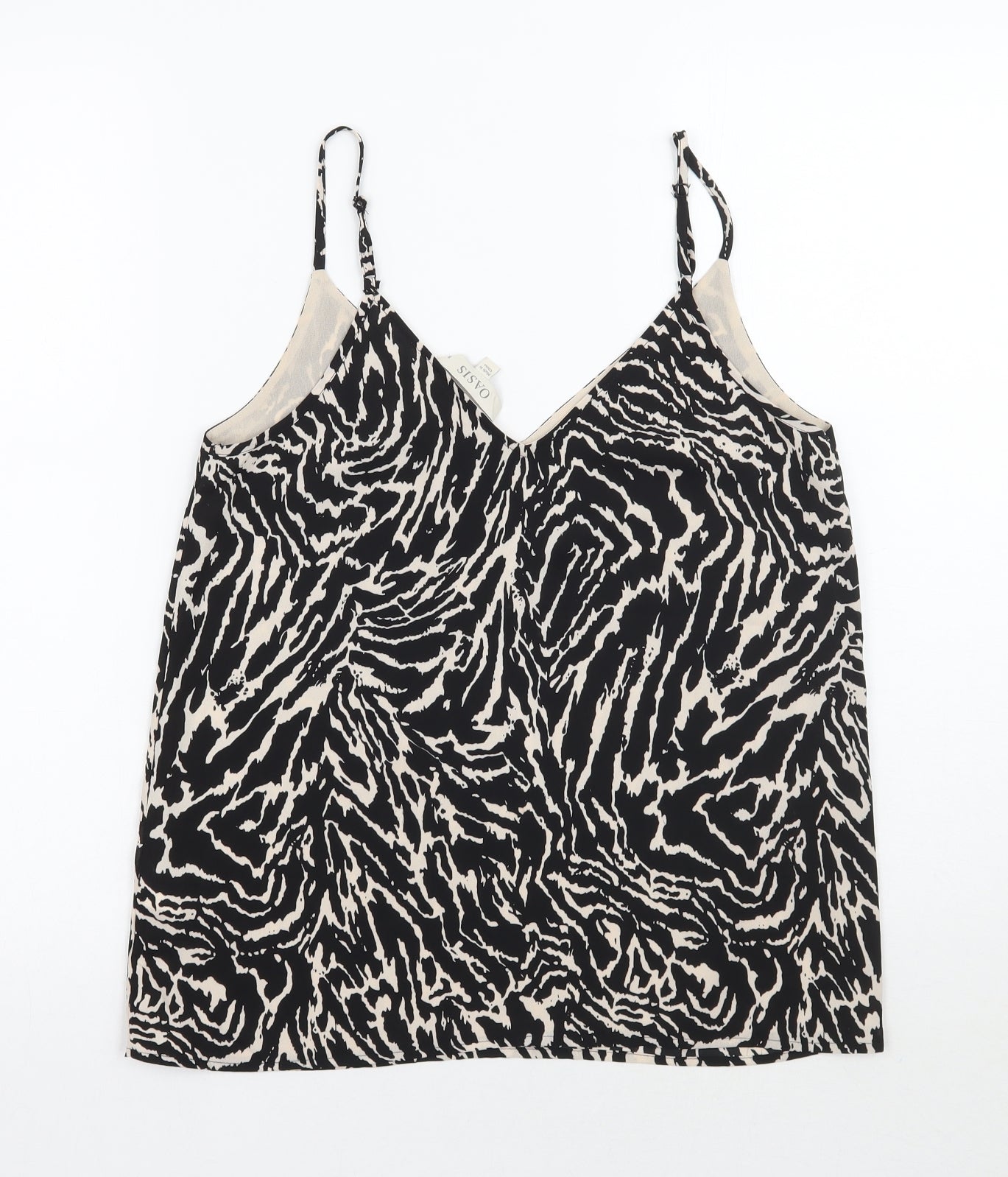 Womens UK Size 8 Oasis Beige Basic Tank