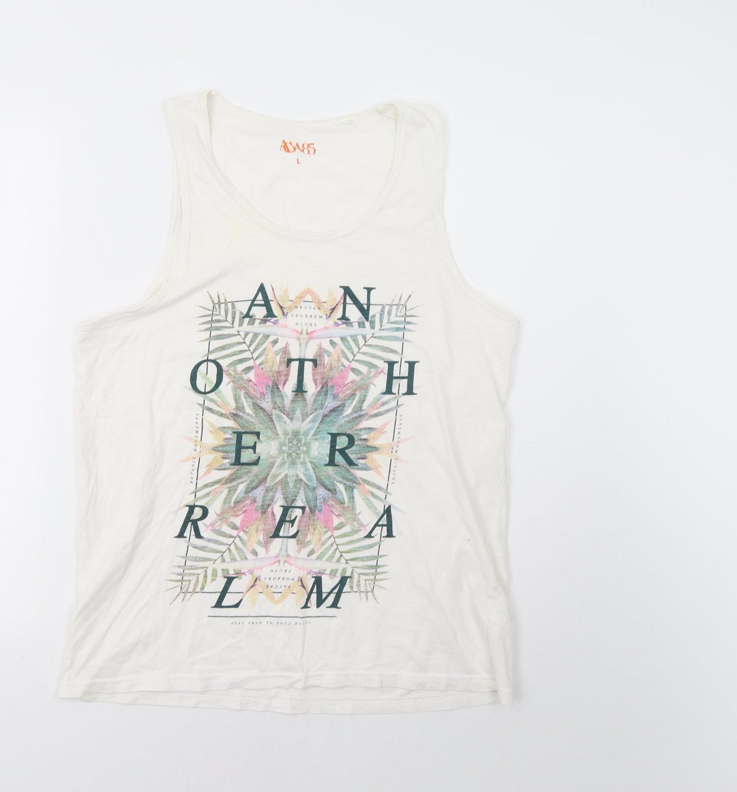 Womens UK Size L Matalan White Basic Tank