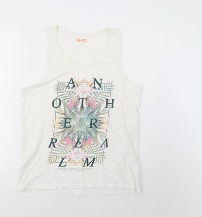 Womens UK Size L Matalan White Basic Tank