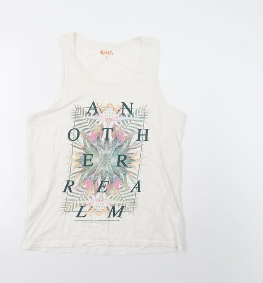 Womens UK Size L Matalan White Basic Tank