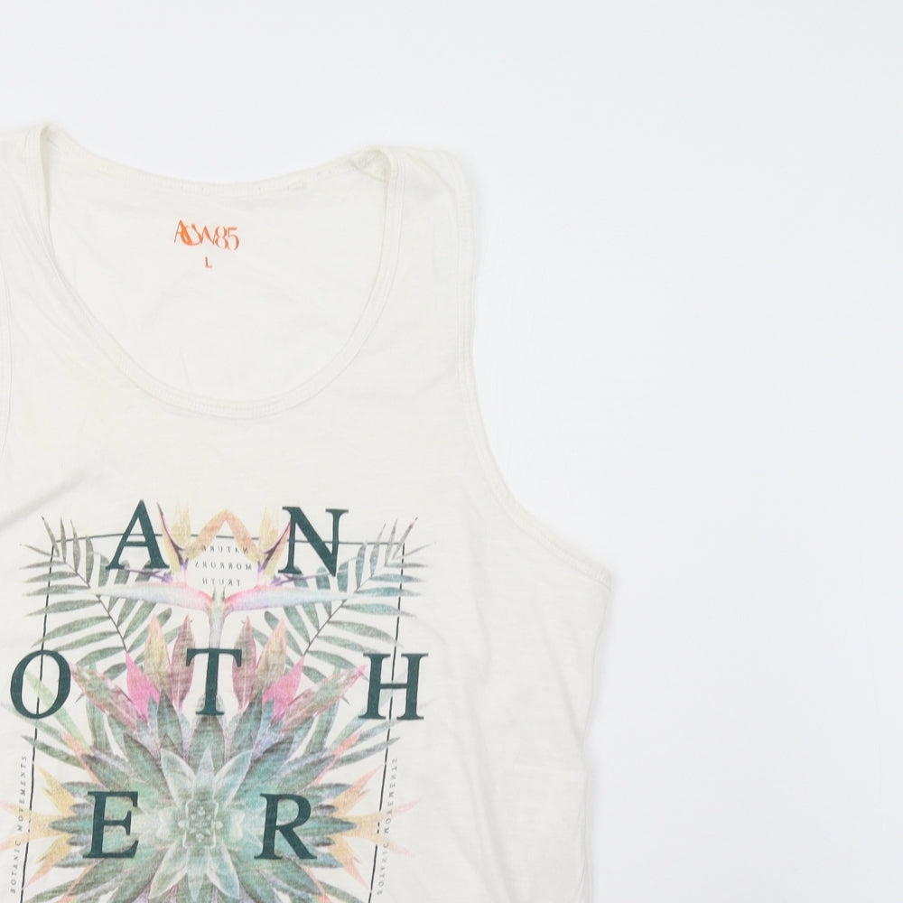 Womens UK Size L Matalan White Basic Tank