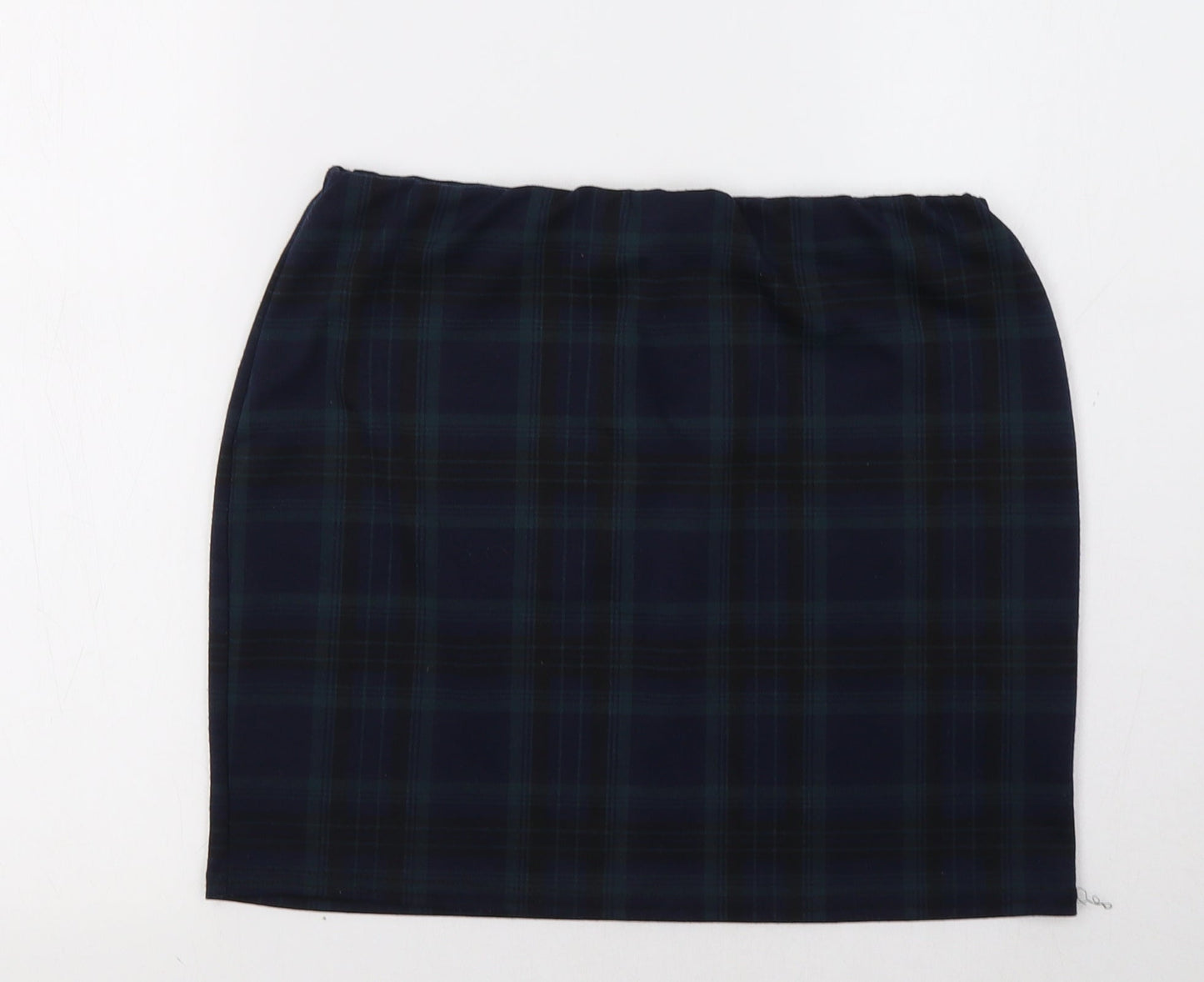 New Look Womens Blue Check  Maxi Skirt Size 14