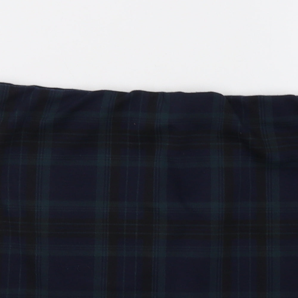 New Look Womens Blue Check  Maxi Skirt Size 14