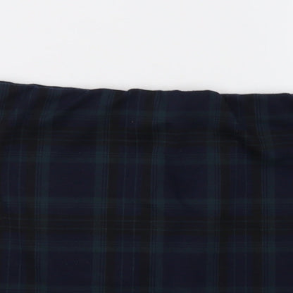 New Look Womens Blue Check  Maxi Skirt Size 14