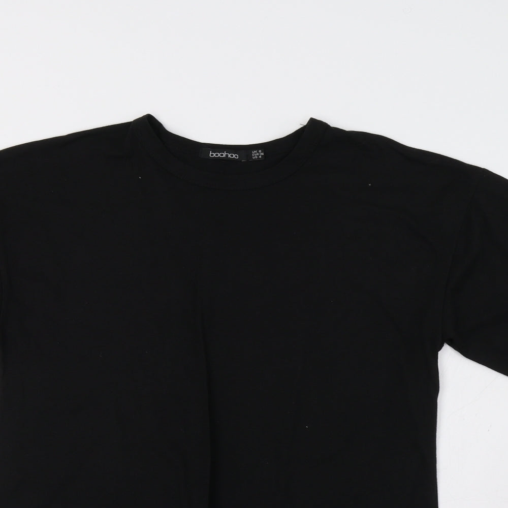 Boohoo Womens Black   T-Shirt Dress  Size 8