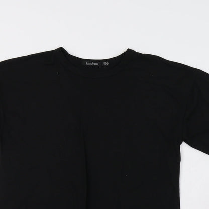 Boohoo Womens Black   T-Shirt Dress  Size 8