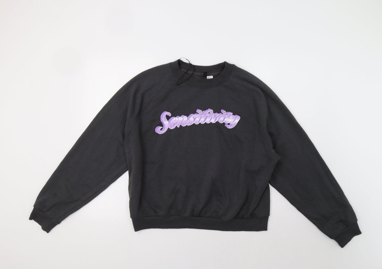 H&M Womens Grey   Pullover Sweatshirt Size L