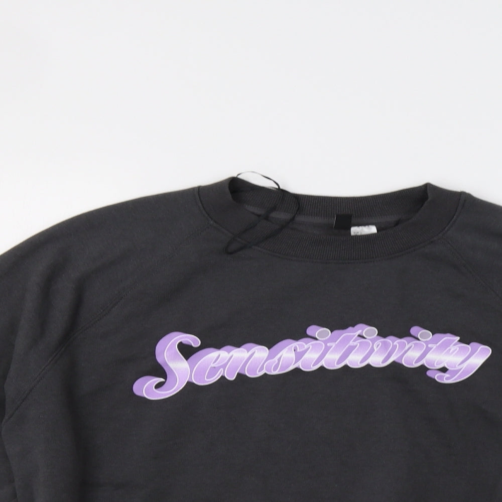 H&M Womens Grey   Pullover Sweatshirt Size L