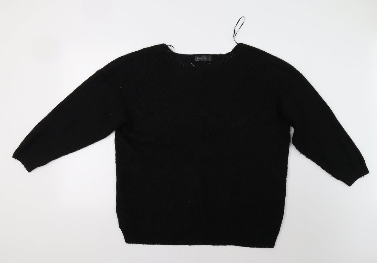 Additional front view of Kapalua women’s black jumper, size L