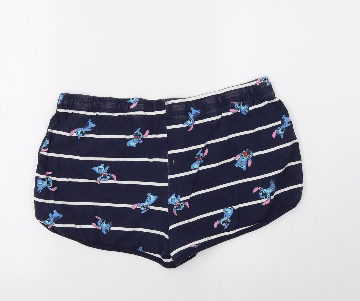 Primark Womens Blue Striped  Sweat Shorts Size L