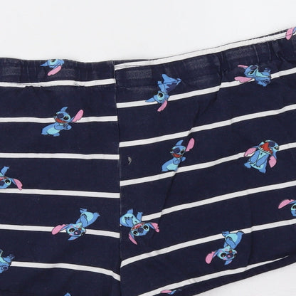 Primark Womens Blue Striped  Sweat Shorts Size L