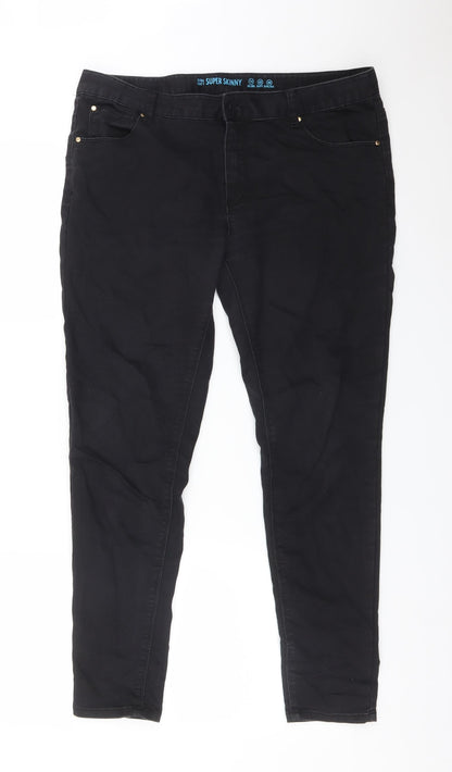 DENIM CO Womens Black   Skinny Jeans Size 14 L28 in