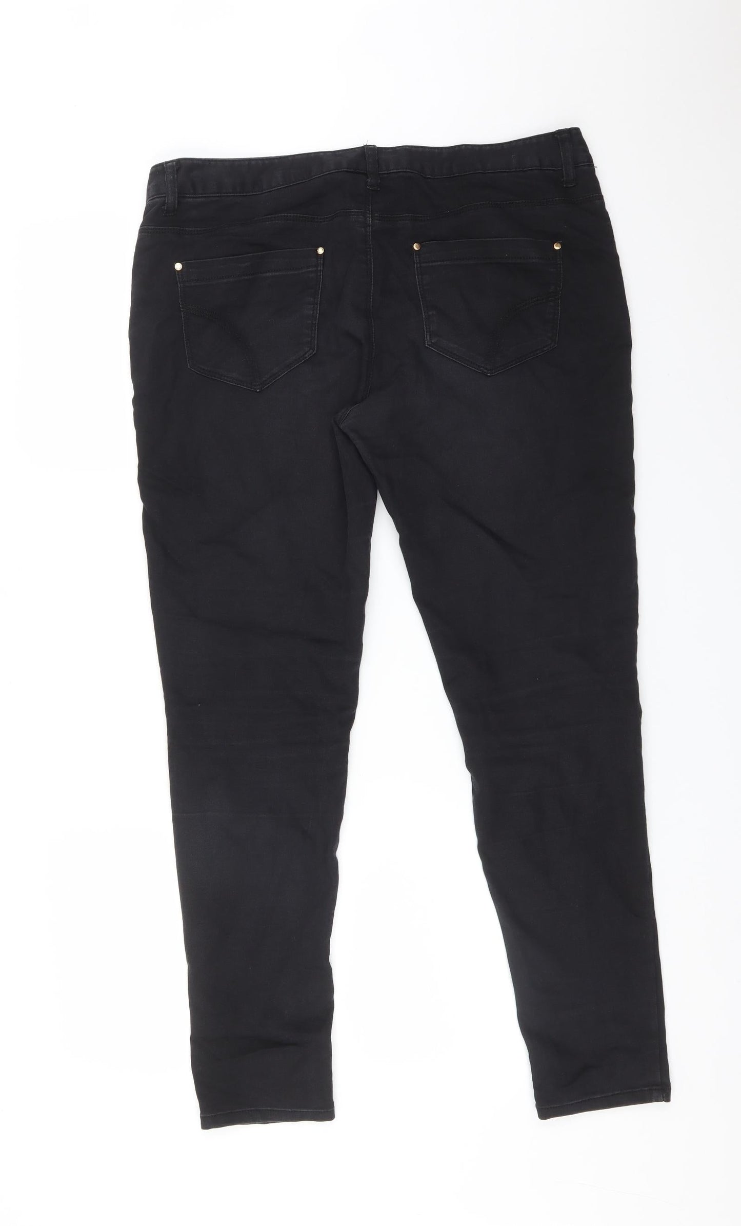 DENIM CO Womens Black   Skinny Jeans Size 14 L28 in