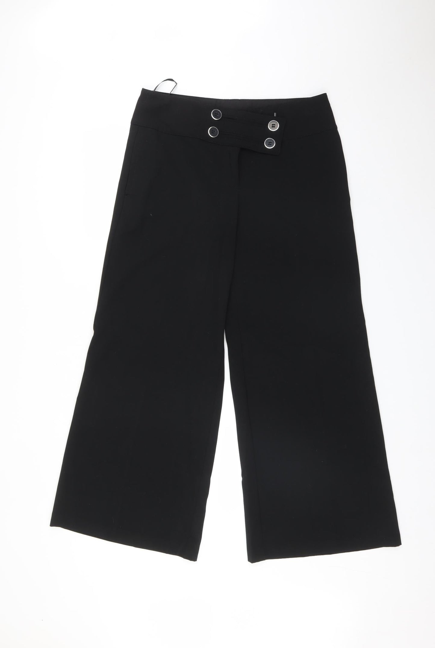 Womens UK Size 12 NEXT Regular Fit Dress Pants Black Trousers