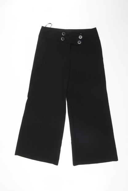 Womens UK Size 12 NEXT Regular Fit Dress Pants Black Trousers