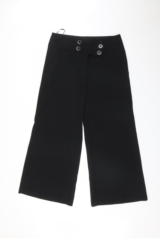 Womens UK Size 12 NEXT Regular Fit Dress Pants Black Trousers