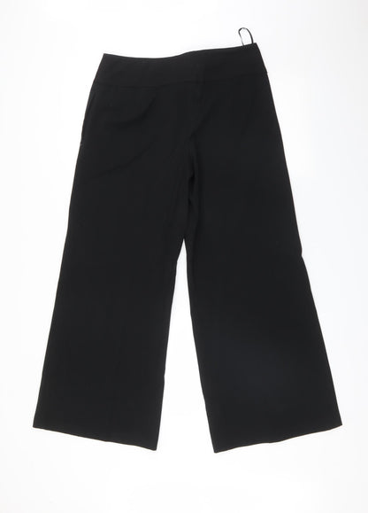 Womens UK Size 12 NEXT Regular Fit Dress Pants Black Trousers