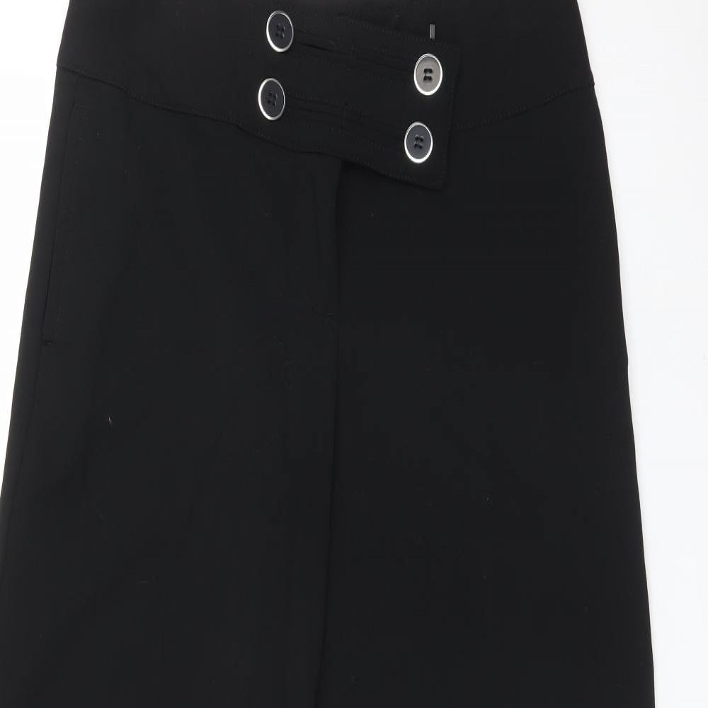 Womens UK Size 12 NEXT Regular Fit Dress Pants Black Trousers