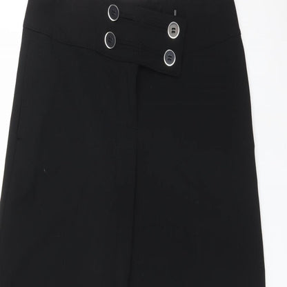 Womens UK Size 12 NEXT Regular Fit Dress Pants Black Trousers
