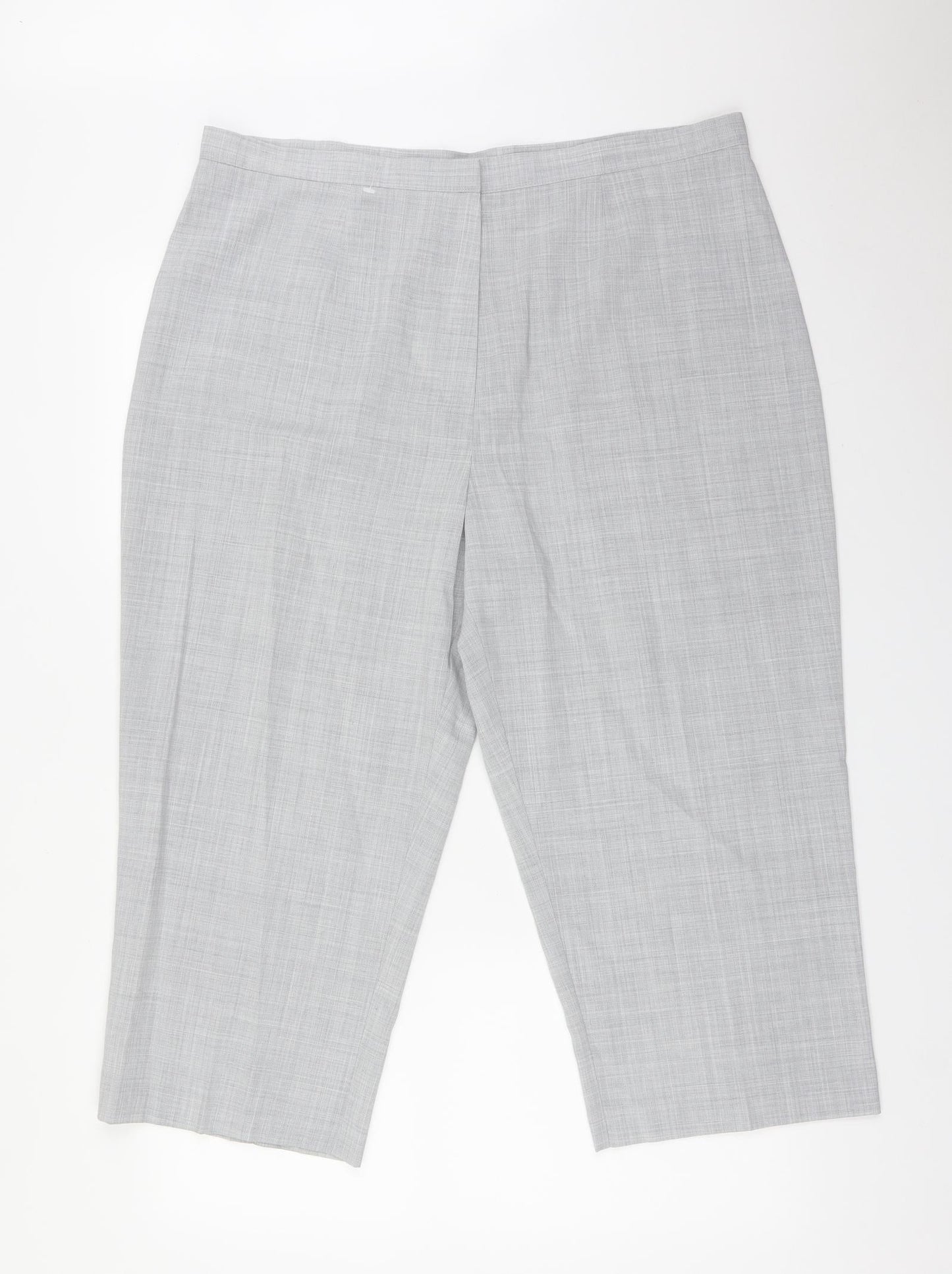 Womens UK Size 20 Preworn Regular Fit  Grey Trousers