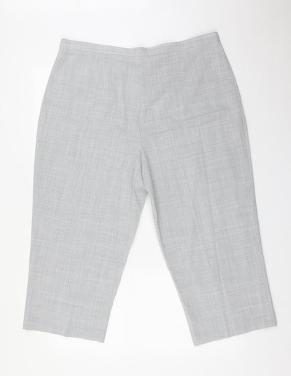 Womens UK Size 20 Preworn Regular Fit  Grey Trousers
