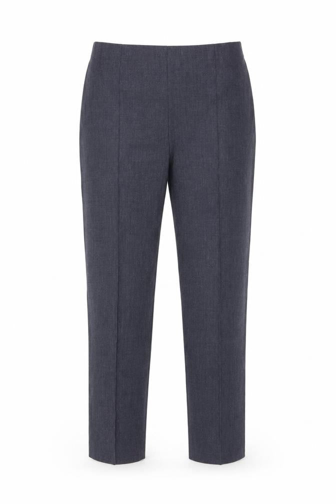 Front view of Autonomy women’s blue trousers, size UK 14, 27-inch leg