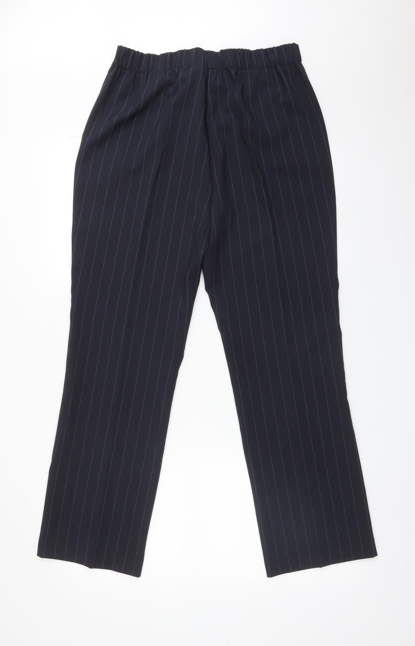BONMARCHE Womens Blue Striped  Trousers  Size 12 L29 in