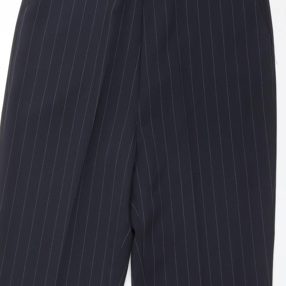 BONMARCHE Womens Blue Striped  Trousers  Size 12 L29 in