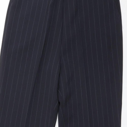 BONMARCHE Womens Blue Striped  Trousers  Size 12 L29 in