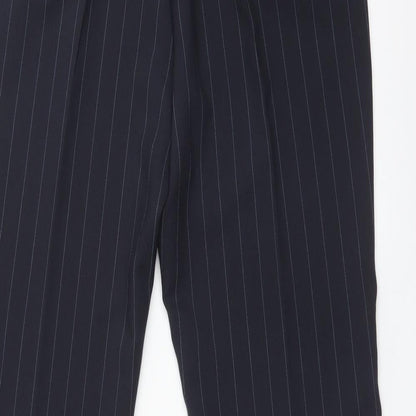 BONMARCHE Womens Blue Striped  Trousers  Size 12 L29 in
