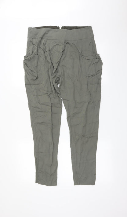 Womens UK Size 10 Papaya Regular Fit  Green Trousers