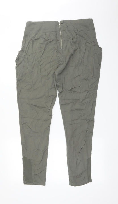 Womens UK Size 10 Papaya Regular Fit  Green Trousers