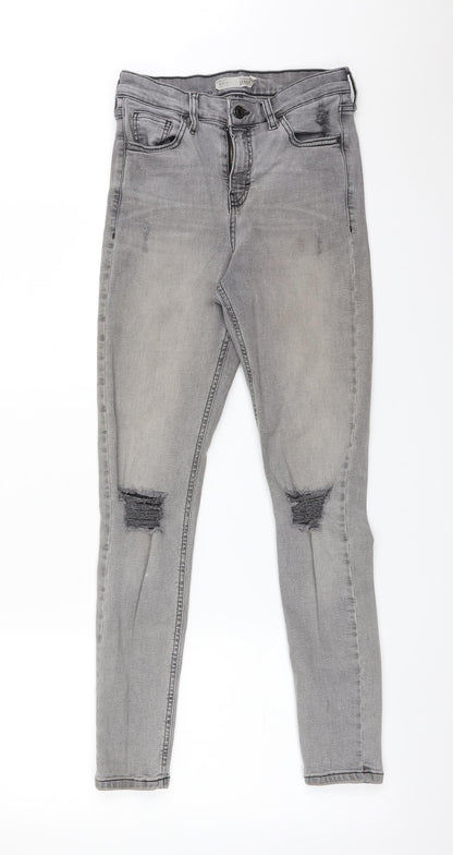 Topshop Womens Grey   Skinny Jeans Size 26 L32 in