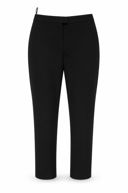 Front view of F&F women’s black trousers, size UK 10, 27-inch leg