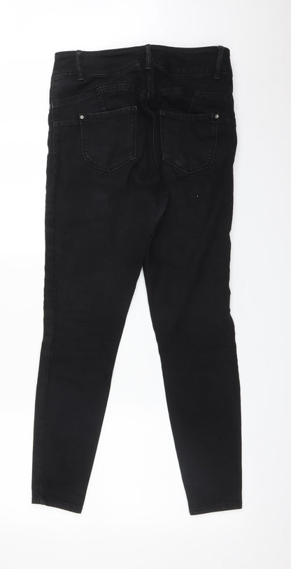 Womens UK Size 12 Papaya Regular Fit Jegging Black Jeans